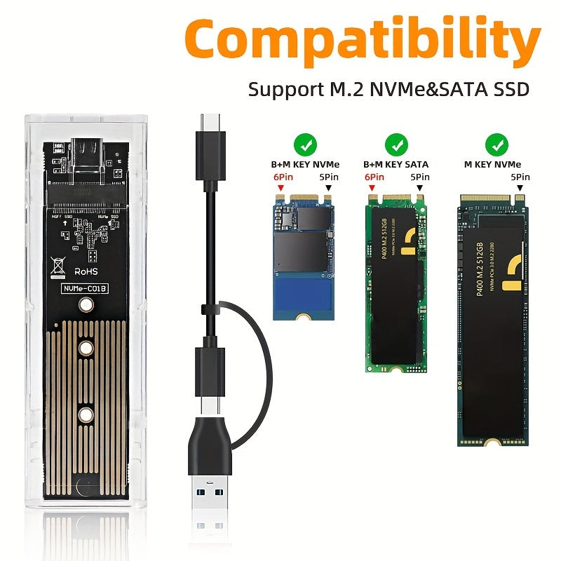 10GbpS Cable M.2 NVME PCIE&NGFF SATA