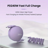 Type C to C Retractable Fast Charging Cable