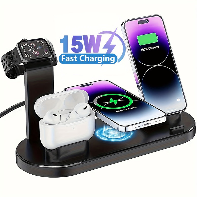 6-in-1 15W Wireless Fast Charger