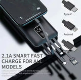 Powerbank 10000 mAh w/ 4 cables