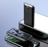 Powerbank 10000 mAh w/ 4 cables