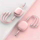 3-in-1 Retractable USB Fast Charging Cable & Data Sync