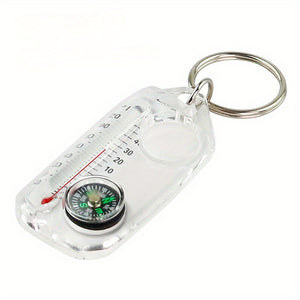 Outdoor Compass w/ Thermometer Keychain
