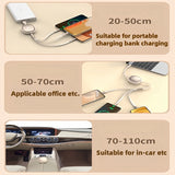 3-in-1 Retractable USB Fast Charging Cable & Data Sync