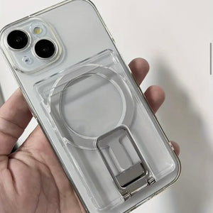 Mobile Phone Wallet with Metal Stand