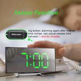LED Curved Surface Digital Alarm Clock