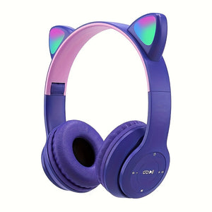 LED Wireless Headphone with Mic Control
