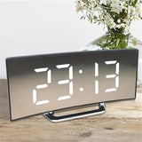 LED Curved Surface Digital Alarm Clock