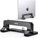 UGREEN Vertical Laptop Stand – Adjustable Aluminum Desk Holder (Black)