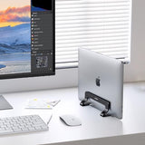 UGREEN Vertical Laptop Stand – Adjustable Aluminum Desk Holder (Black)