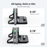 UGREEN Vertical Laptop Stand – Adjustable Aluminum Desk Holder (Black)