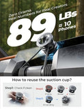 LISEN MagSafe Car Phone Mount – Vacuum Suction & Magnetic Holder