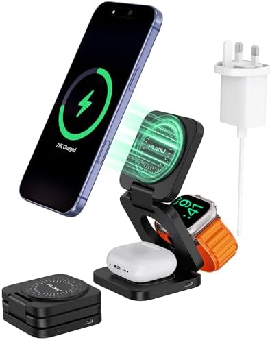 KU XIU X55 Turbo 3-in-1 Qi2.2 25W Magnetic Wireless Charging Station