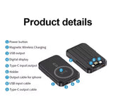 Fast 10000 mAh Powerbank with 3 cables