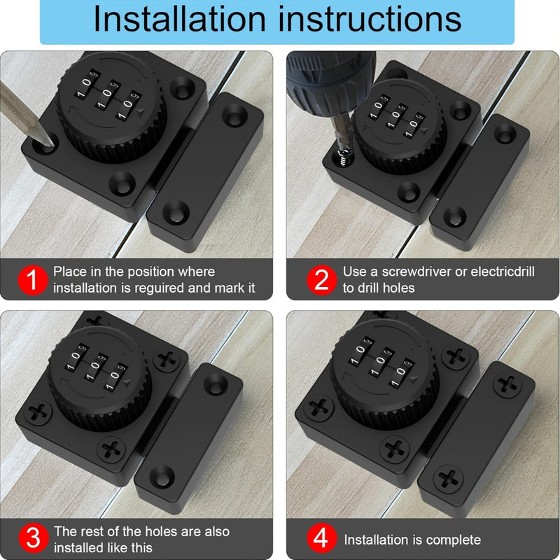 Black Metal Cabinet Lock