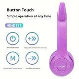 LED Wireless Headphone with Mic Control