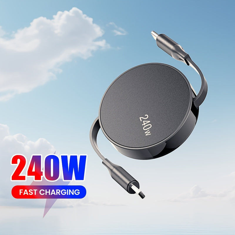 Type C to C Retractable Fast Charging Cable