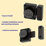 Black Metal Cabinet Lock